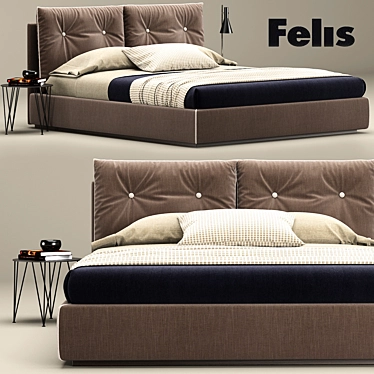 Felis Scotty Bed: Comfort Meets Style 3D model image 1 