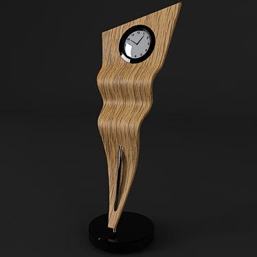 Curved Line Clock 3D model image 1 