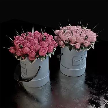 Deluxe Box of Roses 3D model image 1 