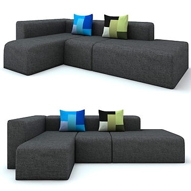 Couch Dark Cerulean