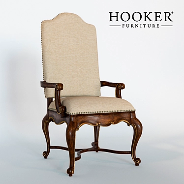 Elegante Upholstered Armchair 3D model image 1 