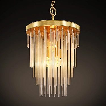 Elegant Fredric Chandelier: CH116-5-BRS 3D model image 1 