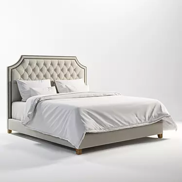 Montana King Size Bed: Elegant and Spacious. 3D model image 1 