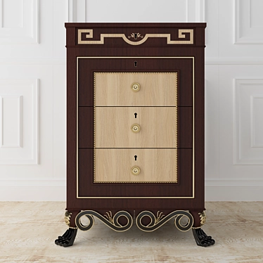 Exquisite Epoca Bedside: Luxury and Style 3D model image 1 