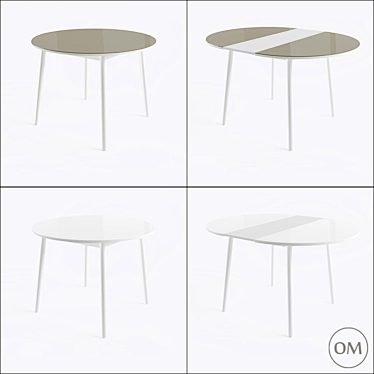 Round Expandable Table 3D model image 1 