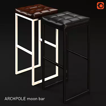 Modern Chocolate Bar Stool 3D model image 1 