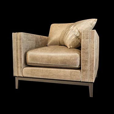 Luxury Hockney Deluxe Armchair 3D model image 1 