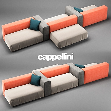 Contemporary Cappellini Oblong Sofa 3D model image 1 