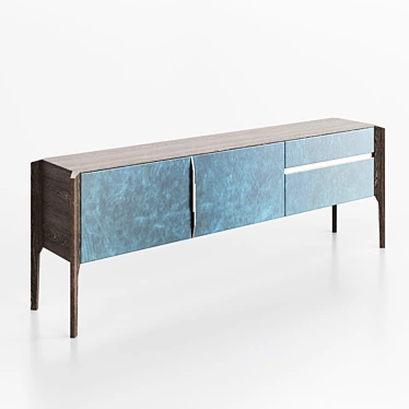 Elegant Leather-Clad Sideboard: Glory 3D model image 1 