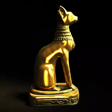  Exquisite Egyptian Cat Decor 3D model image 1 