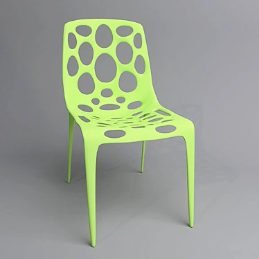 Sleek Plastic Hero Chair 3D model image 1 