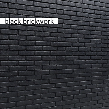 Sleek Black Bricks 3D model image 1 