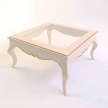 Modern Glass-Top Table 3D model image 1 