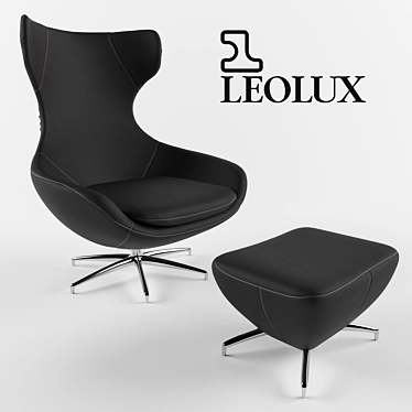 Ultimate Comfort: LEOLUX CARUZZO Leather Armchair 3D model image 1 