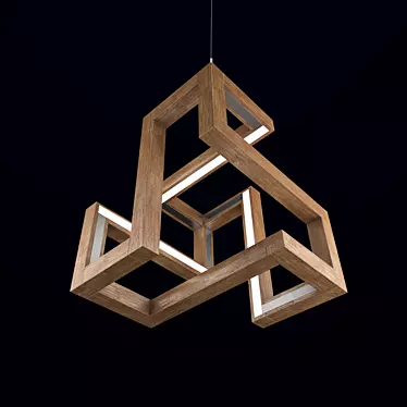 Minimalist Cube Suspension Lighting by RUNA 3D model image 1 