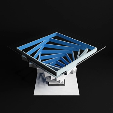Infinity Table: Dynamic Coffee Table with Rotating Squares 3D model image 1 