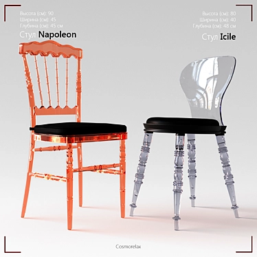 Cosmo Chair Collection: Napoleon & Icile 3D model image 1 