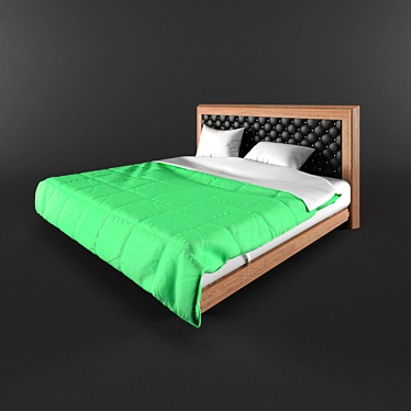 Modern King Size Bed 3D model image 1 