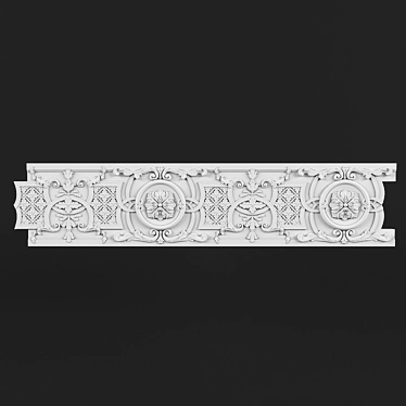 Elegant Plaster Decor 240x40x1100mm 3D model image 1 