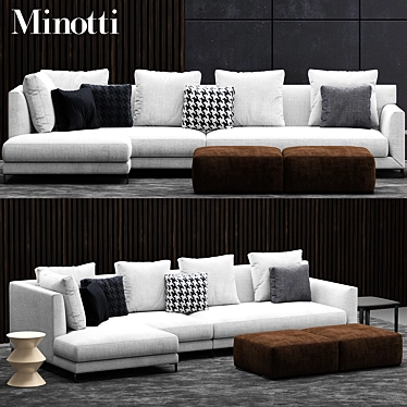 Elegant Minotti Sofa 3D model image 1 