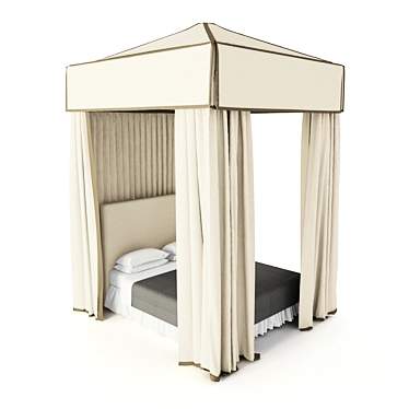 Dreamy Canopy Bed 3D model image 1 