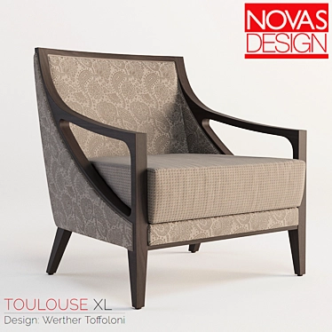 Elegant Toulouse XL Armchair 3D model image 1 