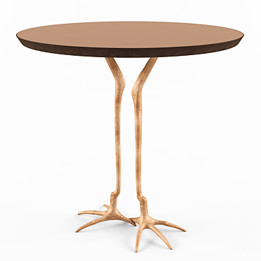 Whimsical Bird Leg Accent Table 3D model image 1 