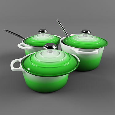 Elegant Restaurant Soup Tureen 3D model image 1 