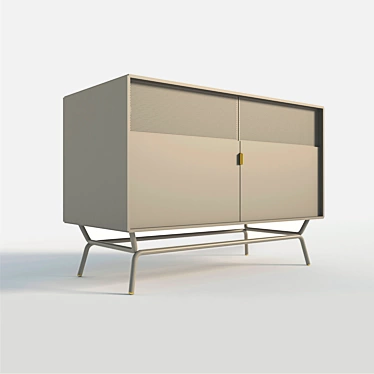 Modern Media Stand - Dang 3D model image 1 