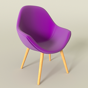 Sleek Modern Chair 3D model image 1 