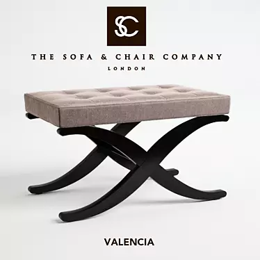 Valencia: Stylish, Compact Seating 3D model image 1 