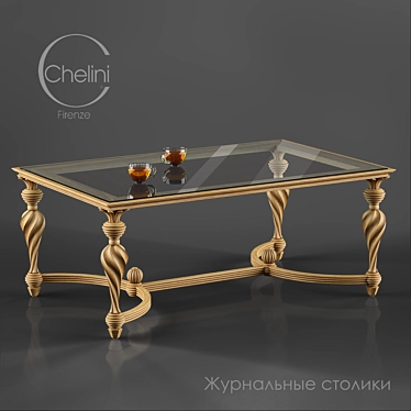 Elegant Chelini Firenze Coffee Table 3D model image 1 