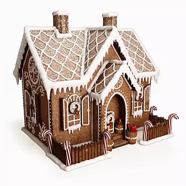 Delicious Gingerbread House 3D model image 1 