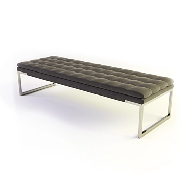 Sleek Low Poly Bench 3D model image 1 