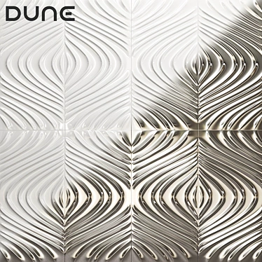 DUNE Ceramic Tiles: White & Silver Dune Set 3D model image 1 