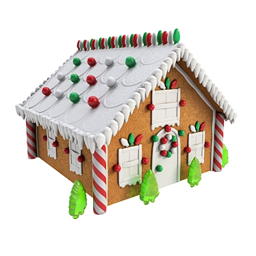 Christmas Spice Gingerbread Cottage 3D model image 1 