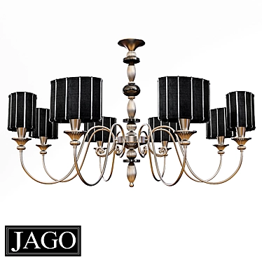 Jago Ovalini NCS 07OT: Elegant and Spacious Pendant Chandelier 3D model image 1 