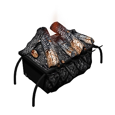 Realistic 3D Silva Log Fireplace 3D model image 1 