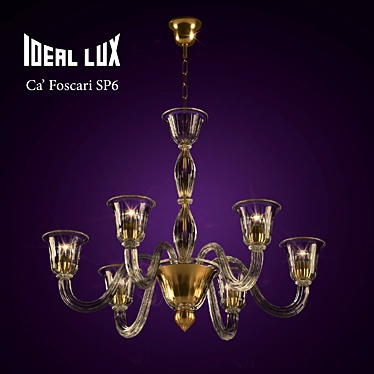 Elegant Ideal Lux Ca' Foscari SP6 3D model image 1 