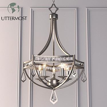 Majestic Crystal Accent Pendant 3D model image 1 