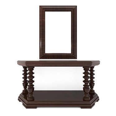 Lexington Mossel Bay Console Table + 2 Mirrors 3D model image 1 