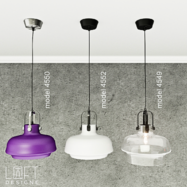 Loftdesigne Pendant Lights: 4552, 4549, 4550 3D model image 1 