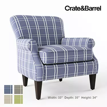 Elegant Elyse Accent Chair 3D model image 1 