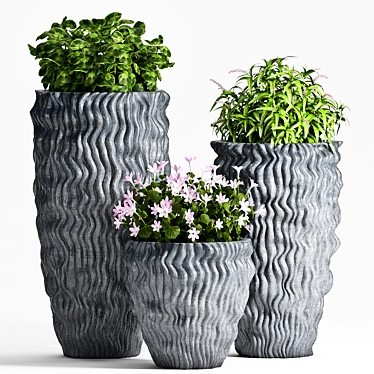 Stylish Plant Set - Perfect for Any Space! 3D model image 1 