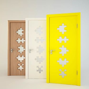 Custom Puzzle Doors: Stylish and Versatile 3D model image 1 