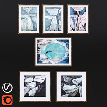 Contemporary Art Set - Modern Masterpieces 3D model image 1 