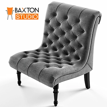 Baxton Studio Caelie Gray Linen Modern Lounge Chair