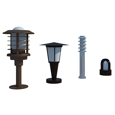 Illuminate Your Garden: Stunning Outdoor Lighting 3D model image 1 