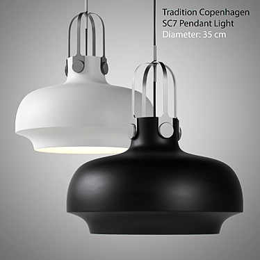 Contemporary Copenhagen Pendant Light 3D model image 1 