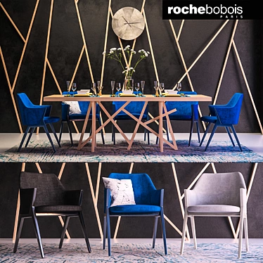 Luxury Roche Bobois Furniture Set 3D model image 1 